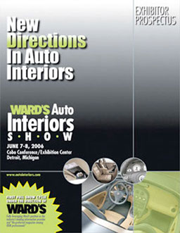 Show materials for an auto interiors show and conference.