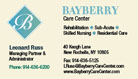 Business cards for a nursing home / care center.