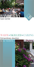 Brochure and website for a care center / nursing home.