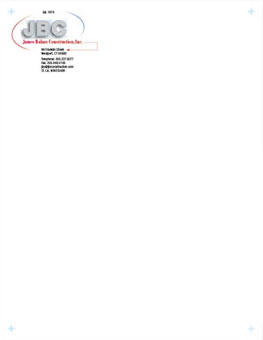 Stationery for a construction company: letterhead