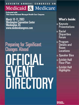 Event directory for a Medicaid & Medicare conference.