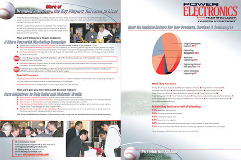 Exhibitor prospectus spread for a power systems show.