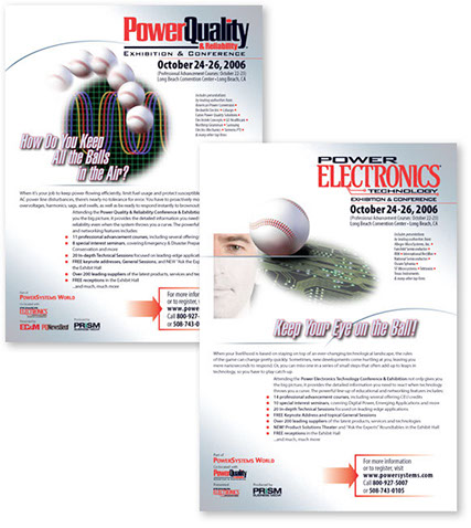 Trade magazine ads for a power systems show.