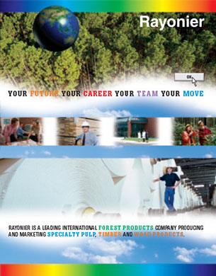 College recruiting package for a forest products company.